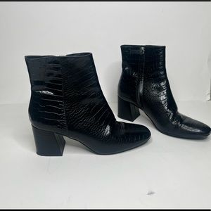 Freda Salvador croc embossed Charm booties